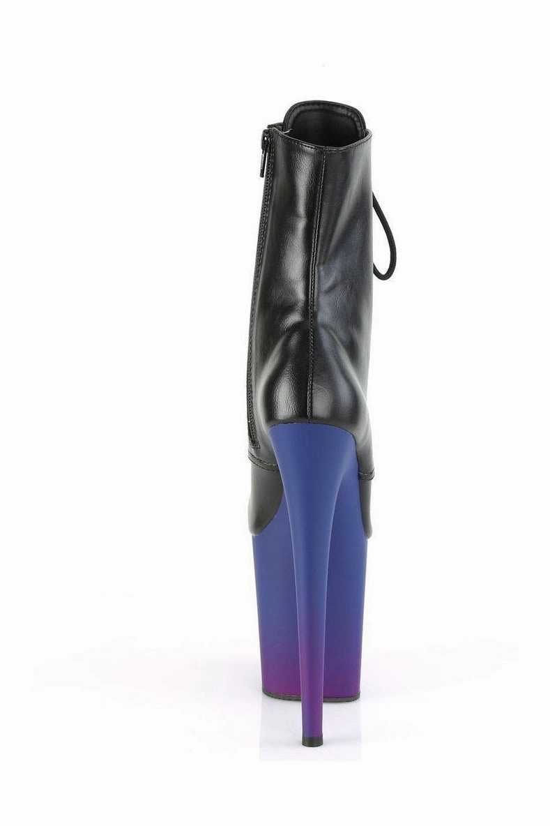 FLAMINGO-1020BP Exotic Boot | Black Faux Leather