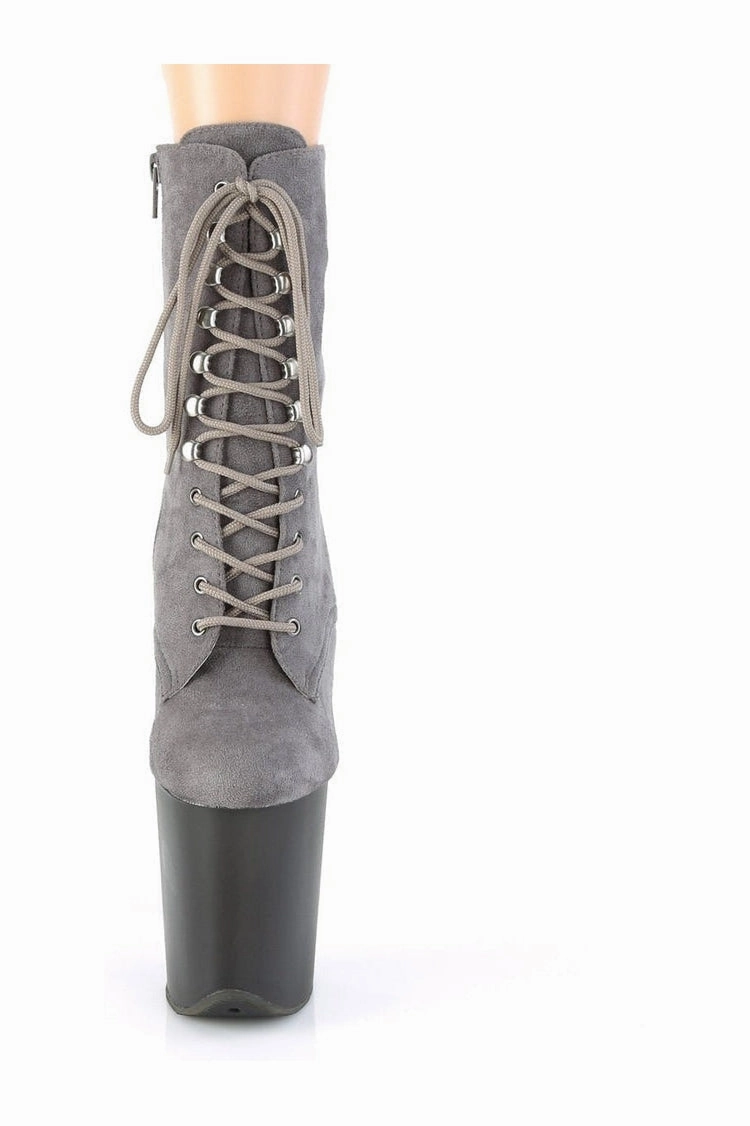 FLAMINGO-1020FST Exotic Boot | Gray Faux Suede