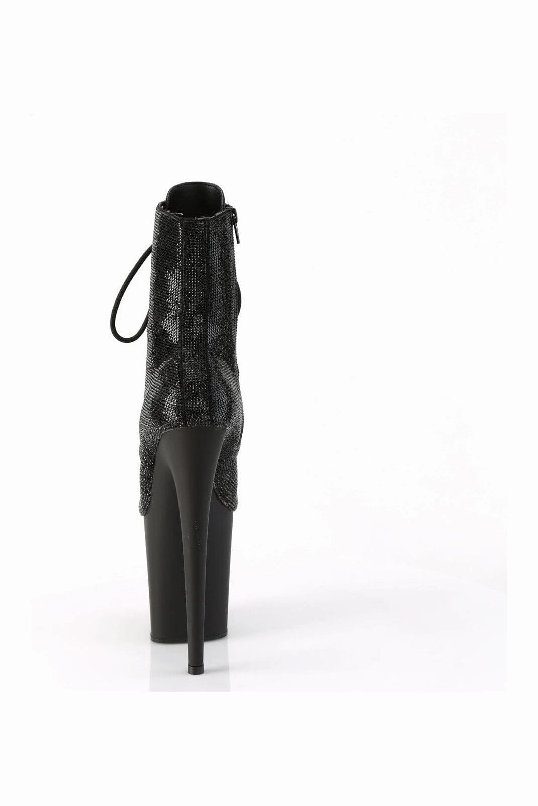 FLAMINGO-1020RS Black Faux Suede Ankle Boot