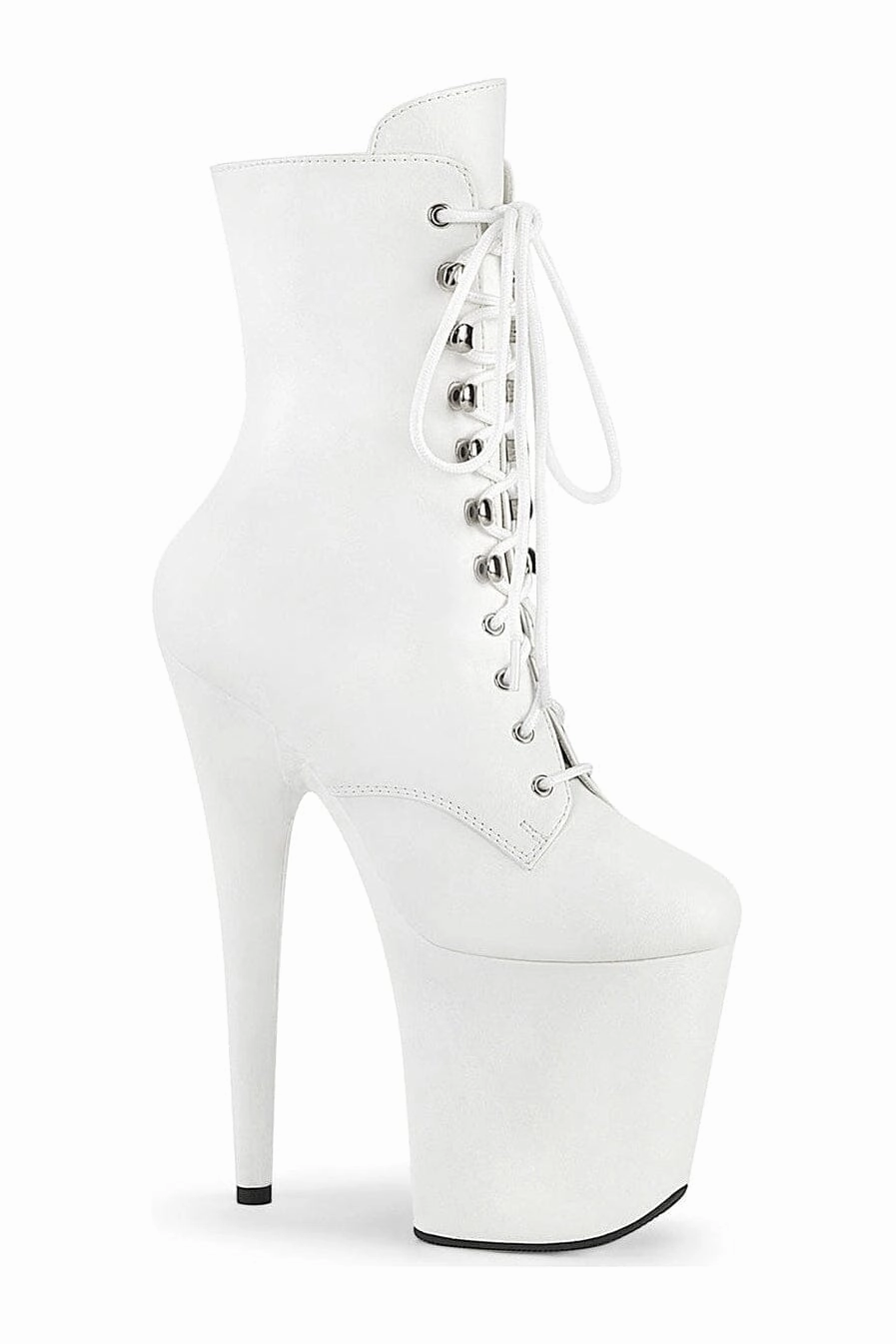 FLAMINGO-1020WR White Faux Leather Ankle Boot