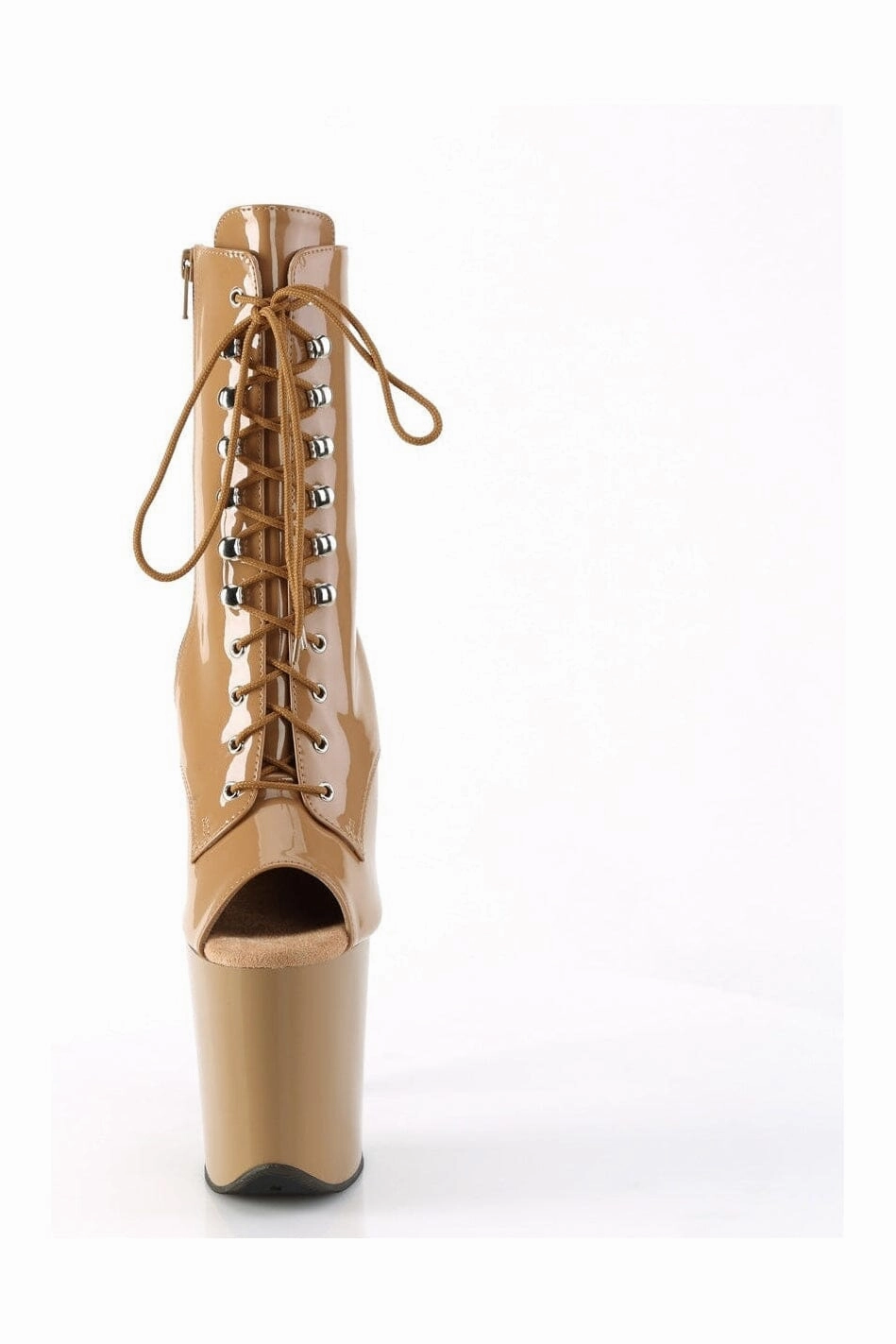 FLAMINGO-1021 Brown Patent Ankle Boot