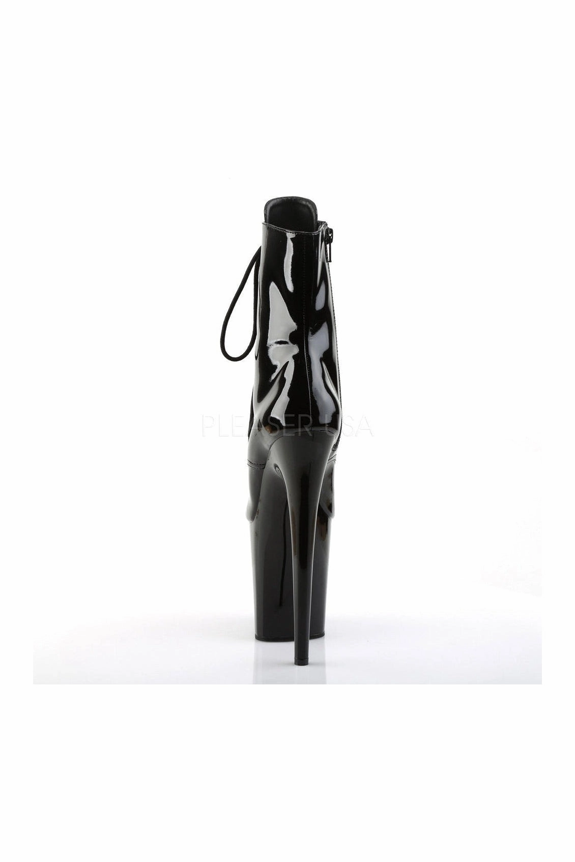 FLAMINGO-1021 Platform Boot  | Black Patent