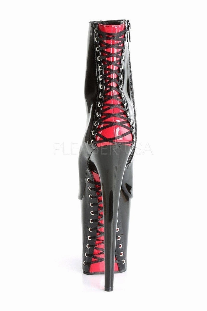 FLAMINGO-1025 Platform Ankle Boot | Black Patent