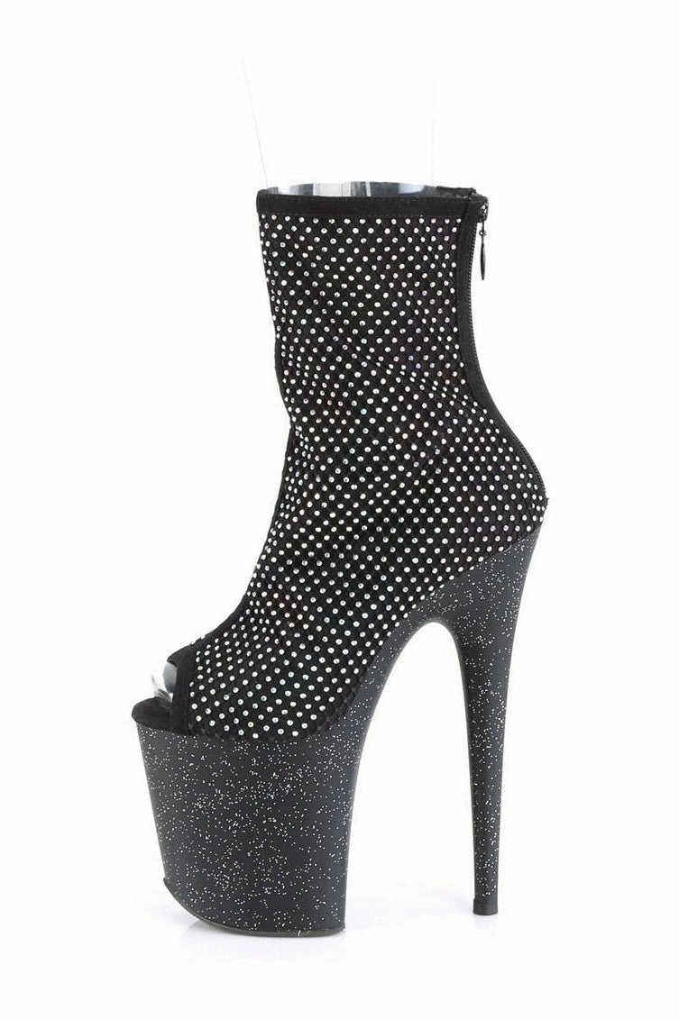 FLAMINGO-1031GM Ankle Boot | Black Faux Suede