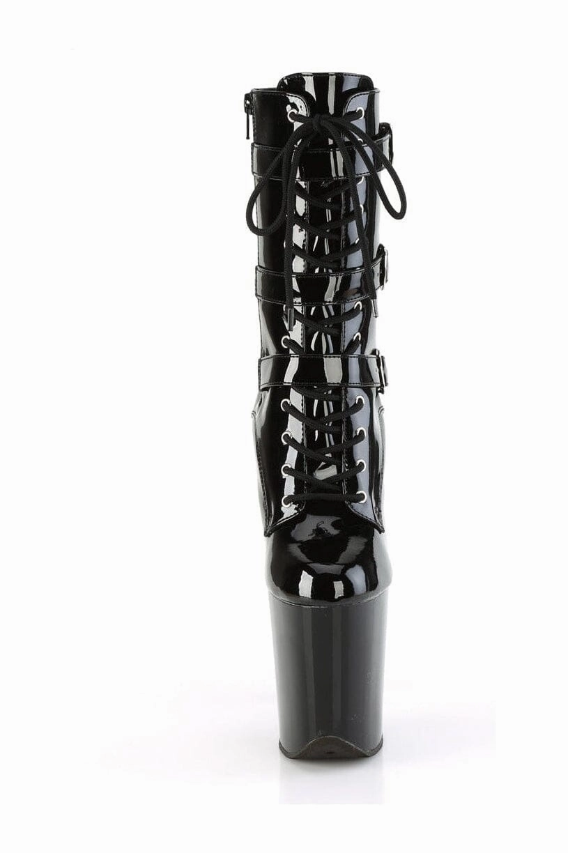 FLAMINGO-1043 Black Patent Ankle Boot