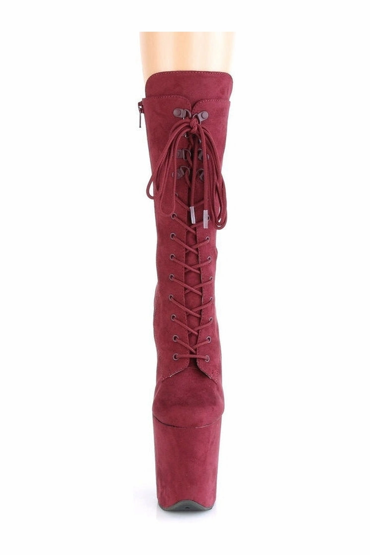FLAMINGO-1050FS Exotic Boot | Burgundy Faux Suede
