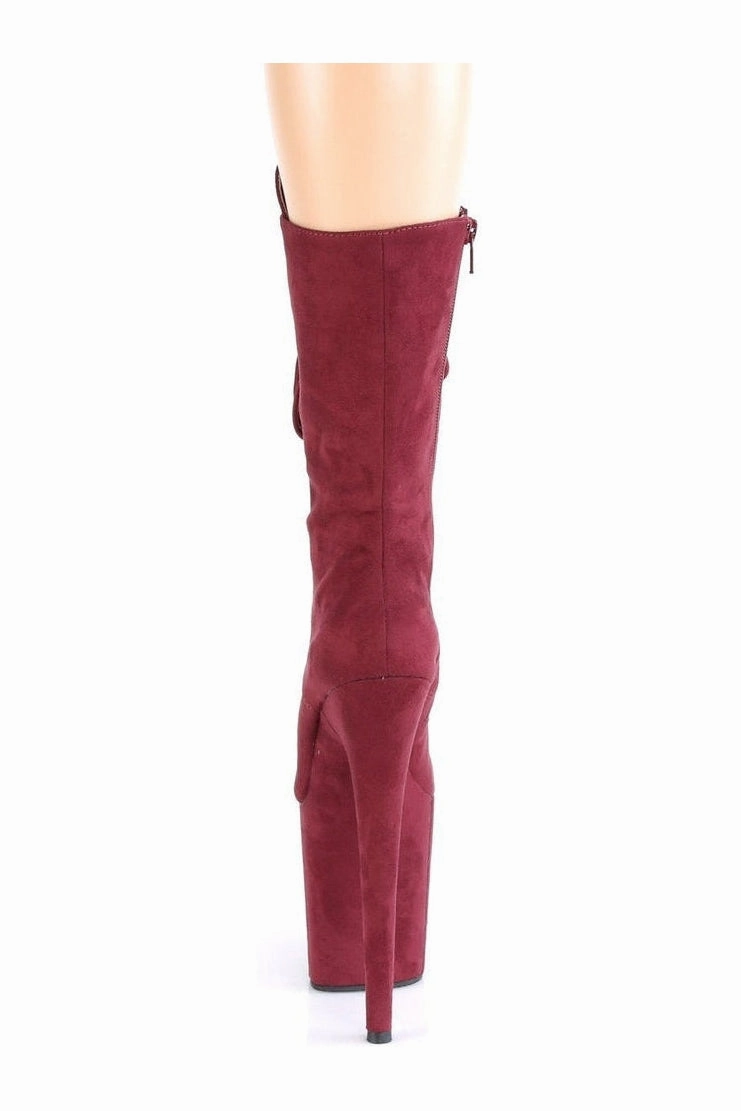 FLAMINGO-1050FS Exotic Boot | Burgundy Faux Suede