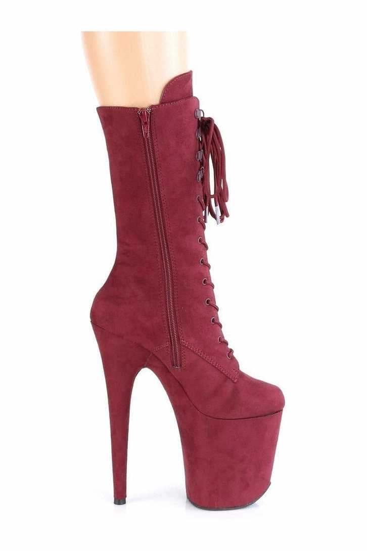 FLAMINGO-1050FS Exotic Boot | Burgundy Faux Suede