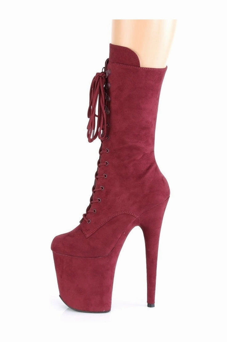 FLAMINGO-1050FS Exotic Boot | Burgundy Faux Suede