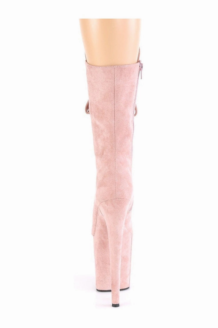 FLAMINGO-1050FS Exotic Boot | RoseGold Faux Suede