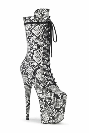 FLAMINGO-1050SP Exotic Boot | Black Faux Leather