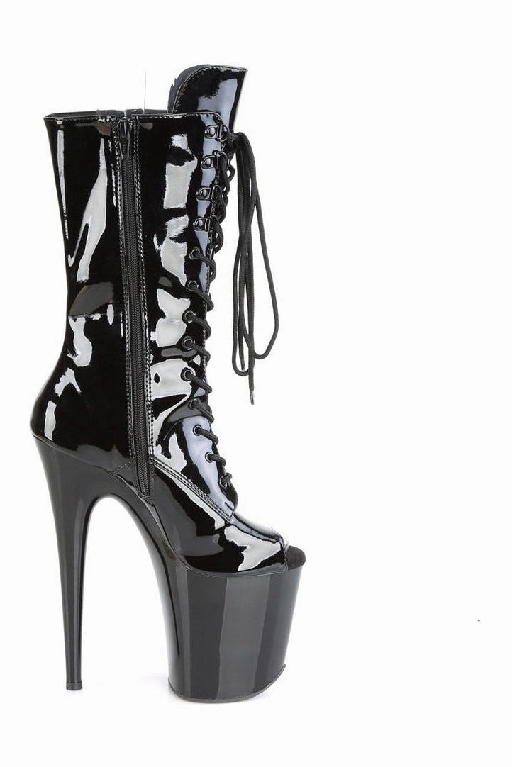 FLAMINGO-1051 Exotic Boot | Black Patent