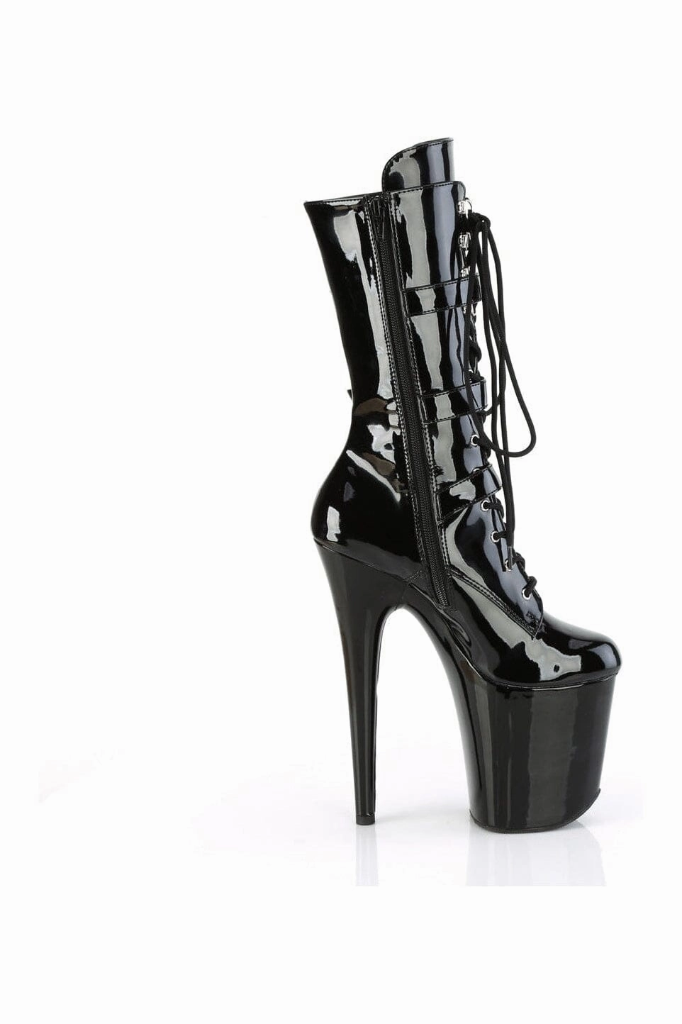 FLAMINGO-1053 Black Patent Knee Boot