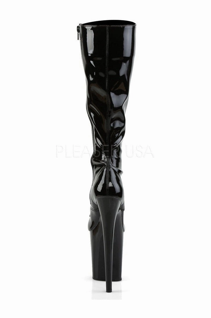 FLAMINGO-2023 Platform Boot  | Black Patent