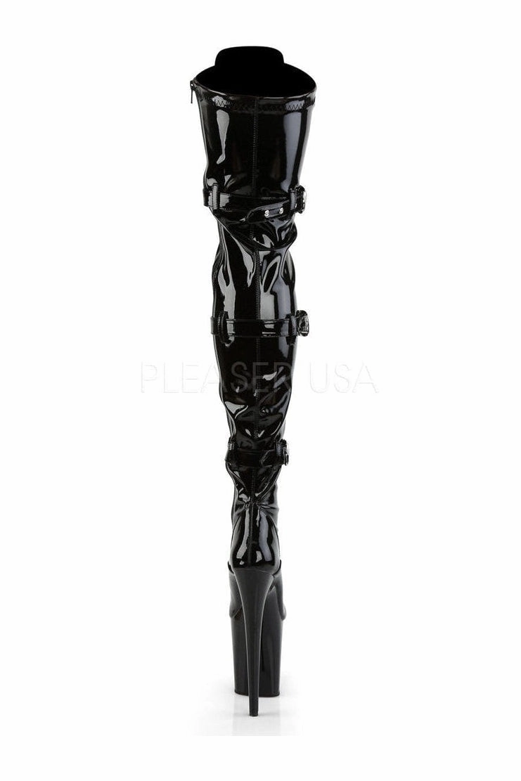 FLAMINGO-3028 Platform Boot  | Black Patent
