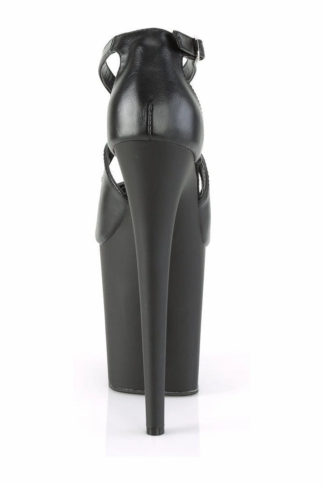 FLAMINGO-821 Exotic Sandal | Black Faux Leather