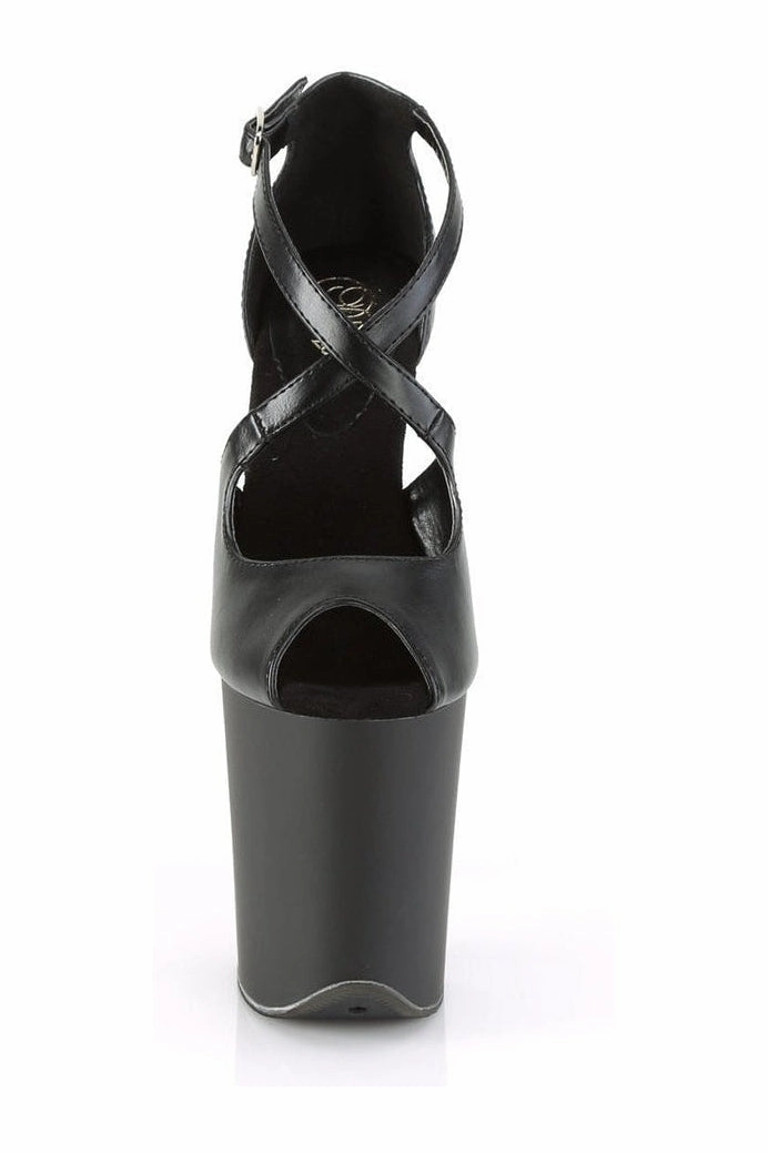 FLAMINGO-821 Exotic Sandal | Black Faux Leather