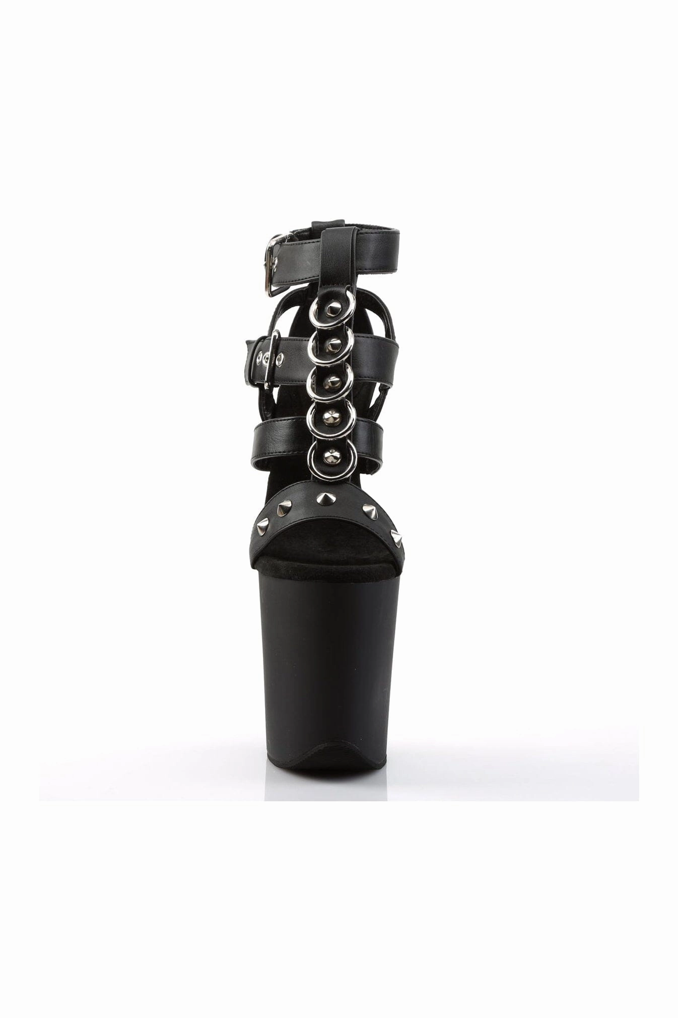 FLAMINGO-858 Black Faux Leather Sandal