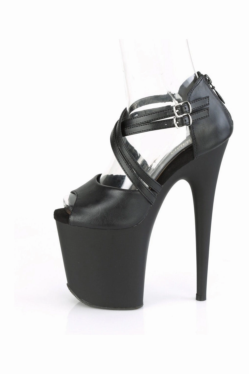 FLAMINGO-865 Sandal | Black Faux Leather