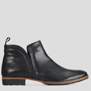 GAID - BLACK LEATHER ANKLE BOOTS