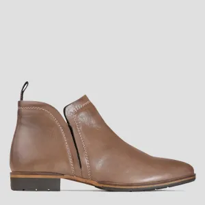 GAID - HAZELNUT LEATHER ANKLE BOOTS