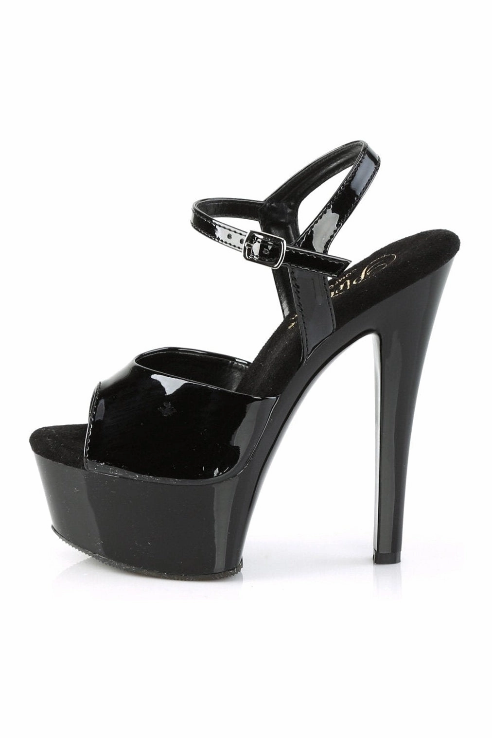 GLEAM-609 Sandal | Black Patent