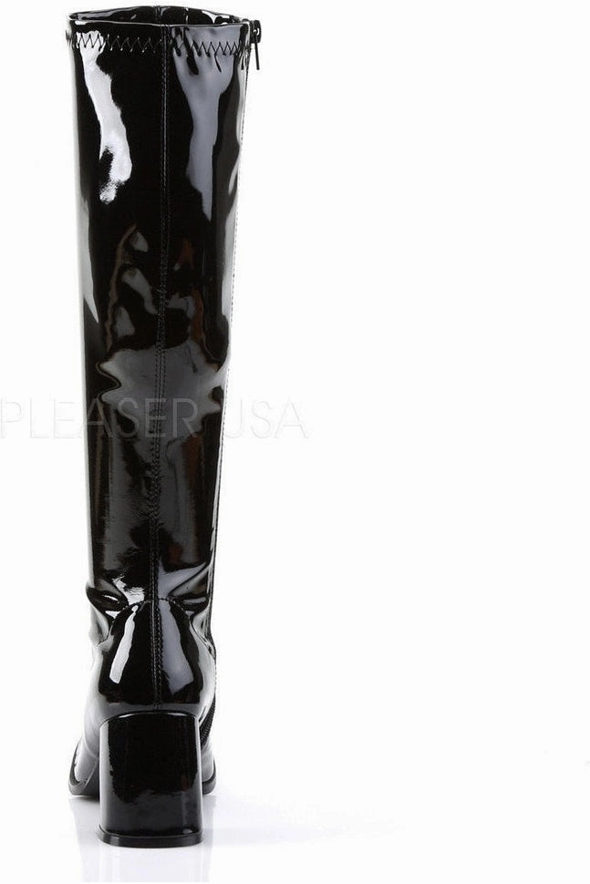 GOGO-300 Go Go Boot | Black Patent
