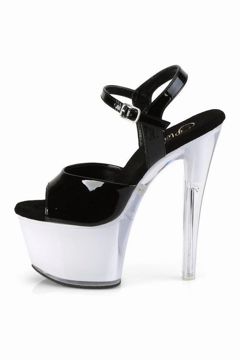 ILLUMINATOR-709 Exotic Sandal | Black Patent
