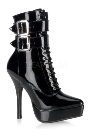 INDULGE-1026 Ankle Boot | Black Patent