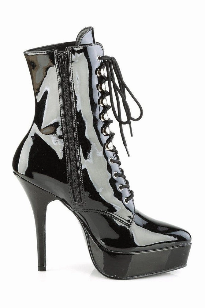 INDULGE-1020 Ankle Boot | Black Patent