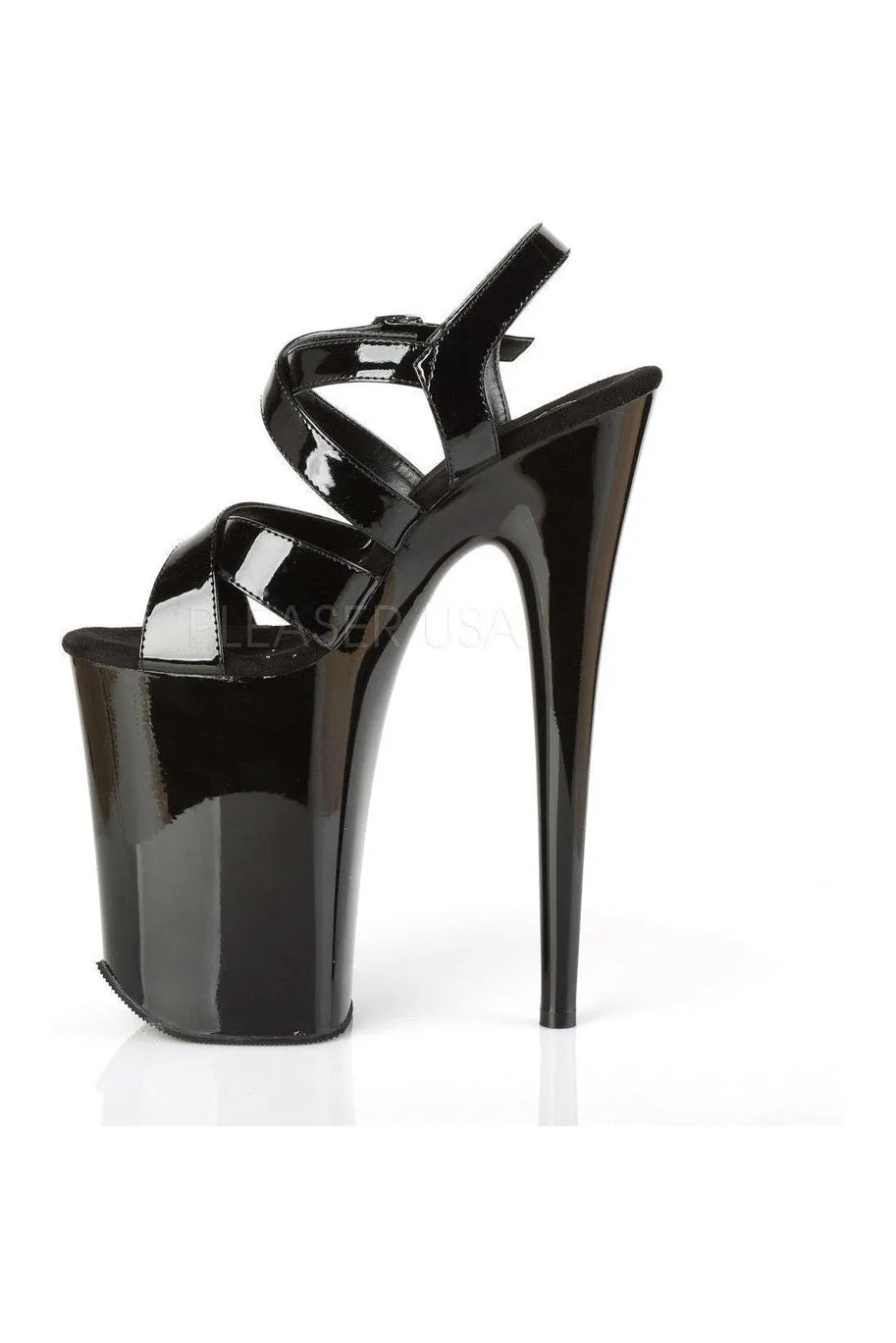 INFINITY-997 Platform Sandals | Black Patent