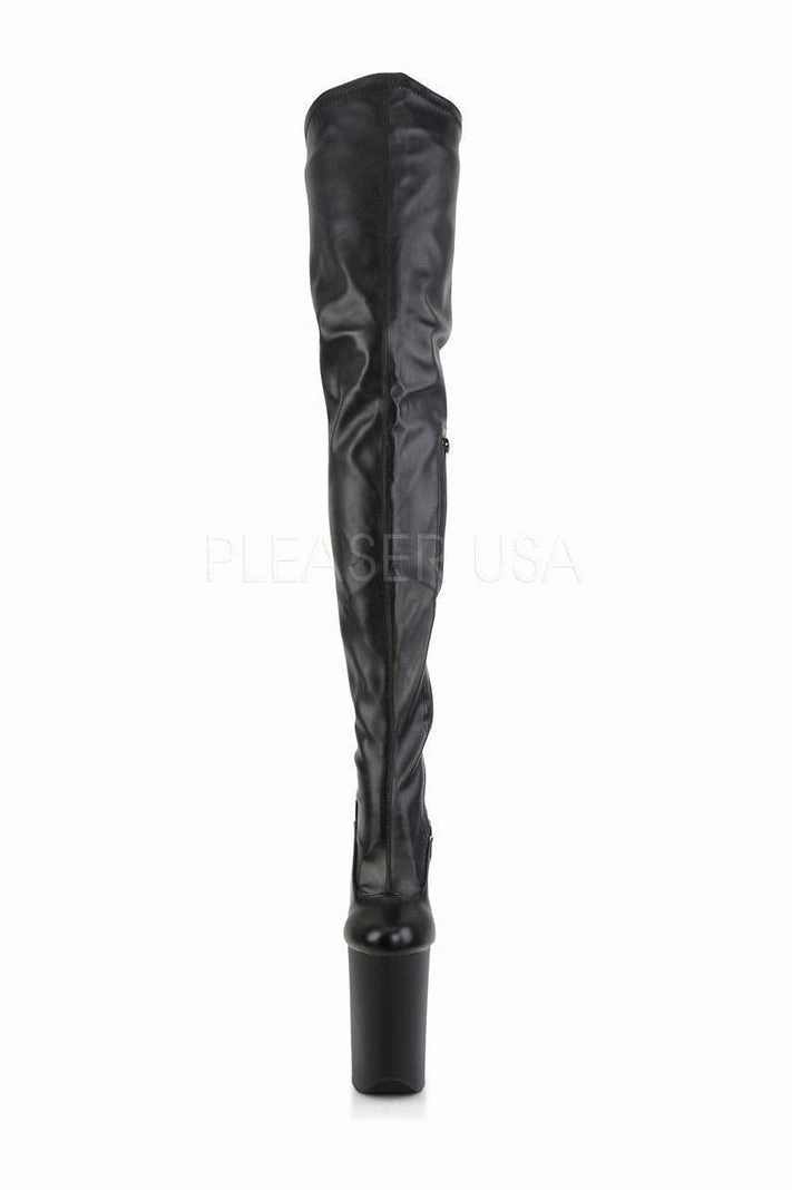 INFINITY-4000 Platform Boot  | Black Faux Leather