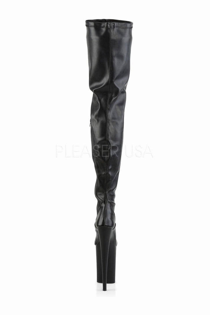 INFINITY-4000 Platform Boot  | Black Faux Leather