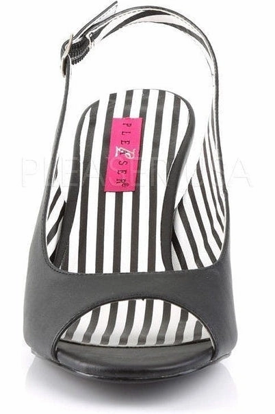 JENNA-02 Pump  | Black Faux Leather