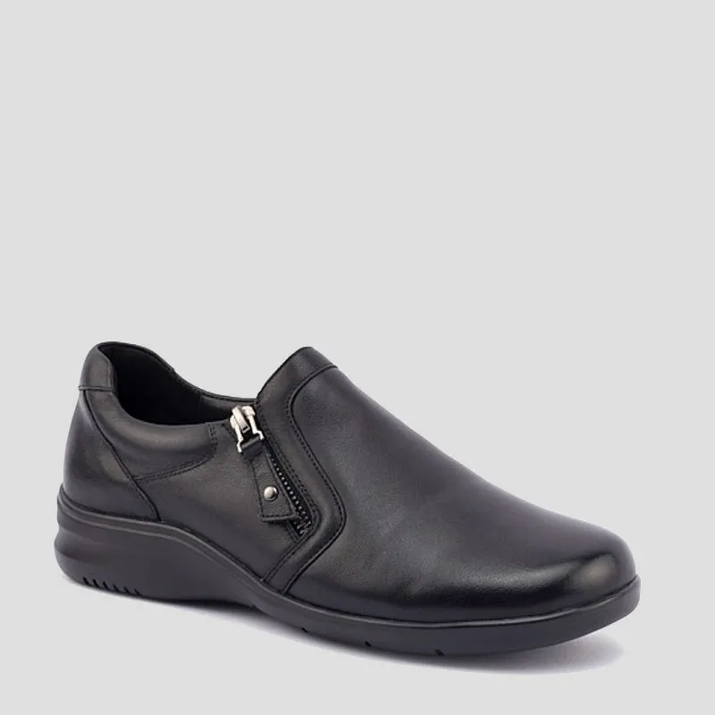JEWEL - BLACK STRETCH LEATHER