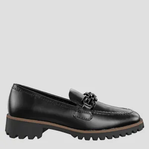KENT 02 - BLACK LEATHER FLATS