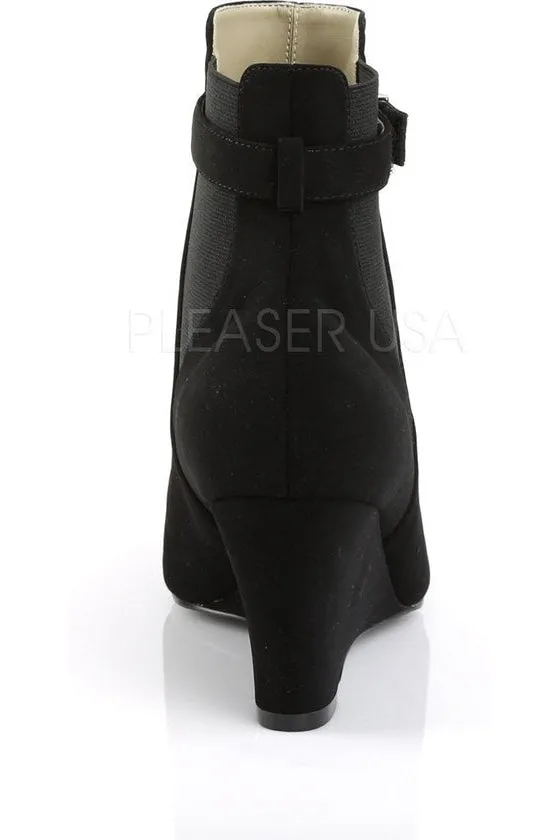 KIMBERLY-102 Ankle Boot | Black Faux Leather