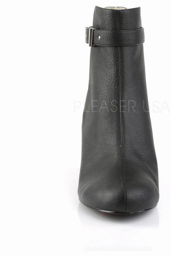 KIMBERLY-102 Ankle Boot | Black Faux Leather