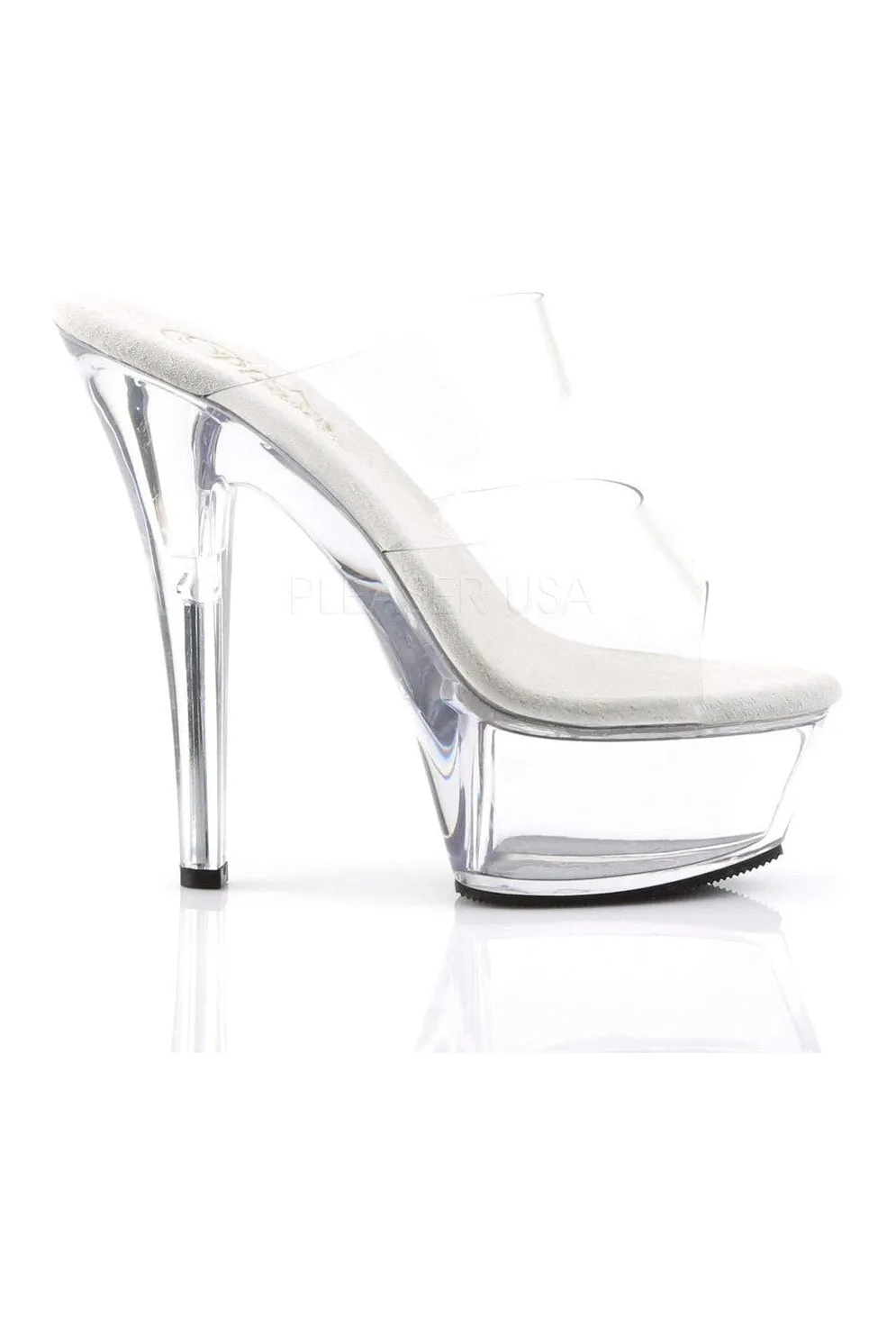 KISS-202 Platform Sandal | Clear Vinyl