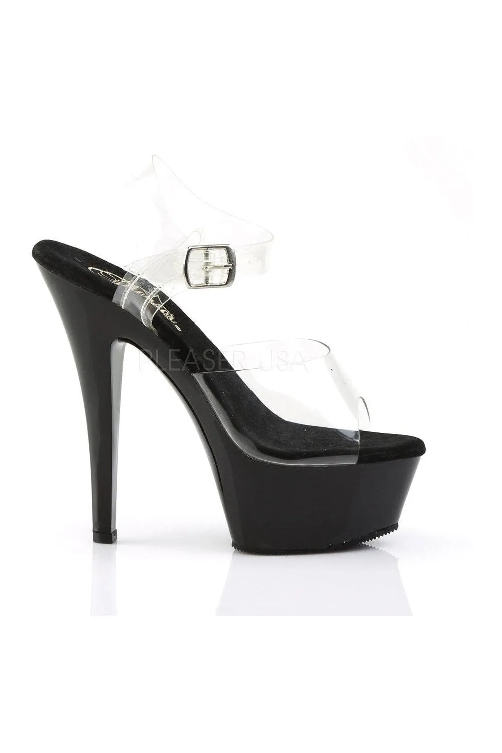 KISS-208 Platform Sandal | Black Vinyl