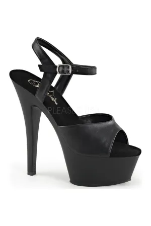 KISS-209 Platform Sandal | Black Faux Leather