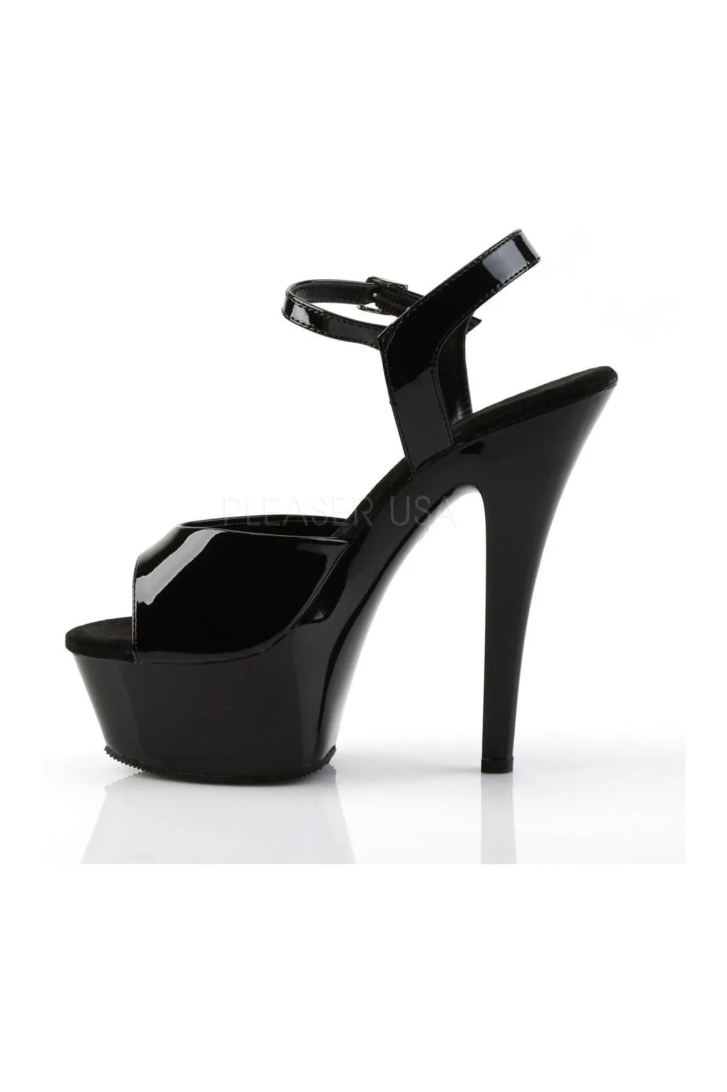 KISS-209 Platform Sandal | Black Patent