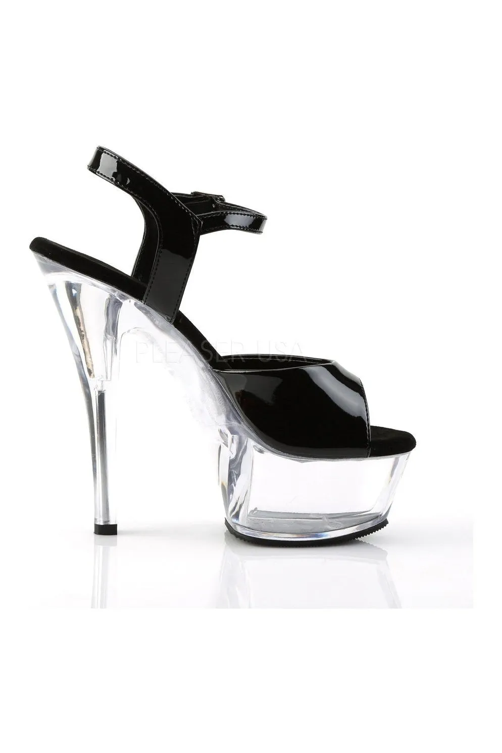 KISS-209 Platform Sandal | Black Patent