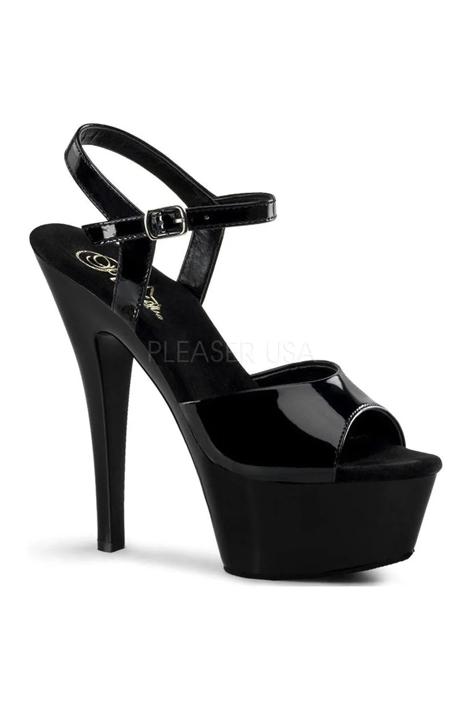 KISS-209 Platform Sandal | Black Patent