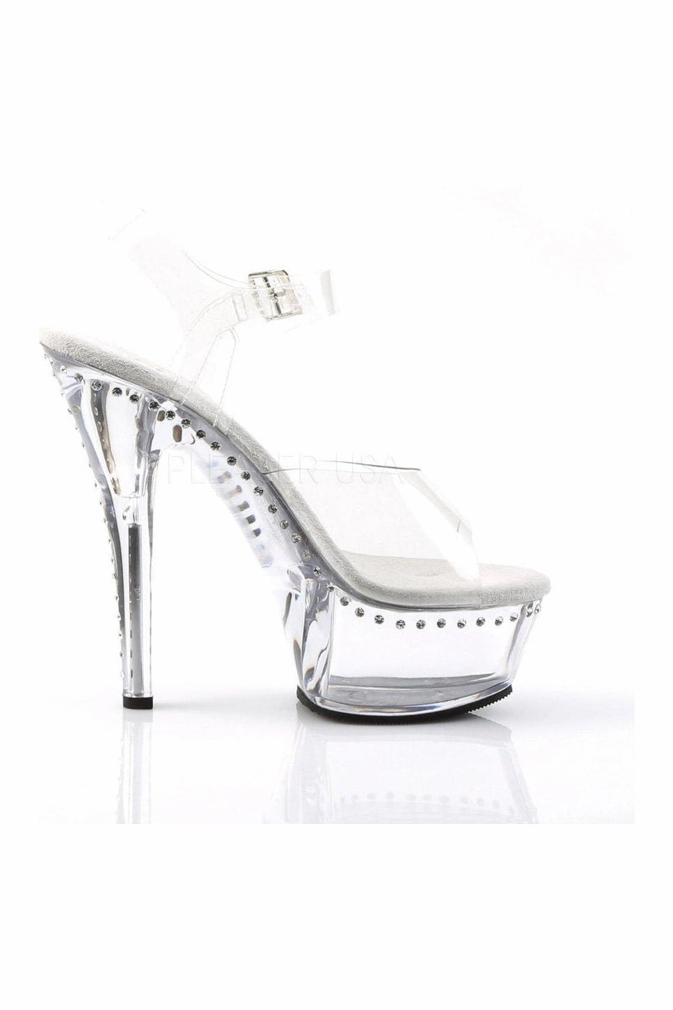 KISS-208LS Platform Sandal | Clear Vinyl