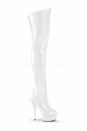 KISS-3010 Platform Boot  | White Patent