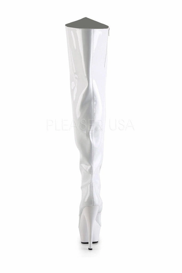 KISS-3010 Platform Boot  | White Patent