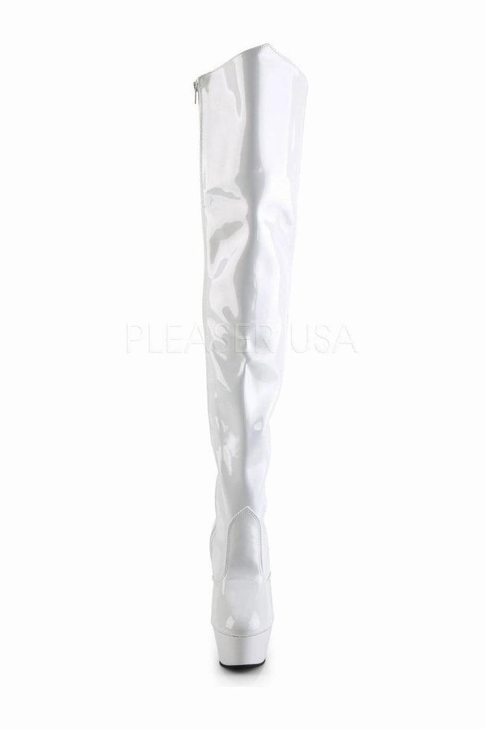 KISS-3010 Platform Boot  | White Patent
