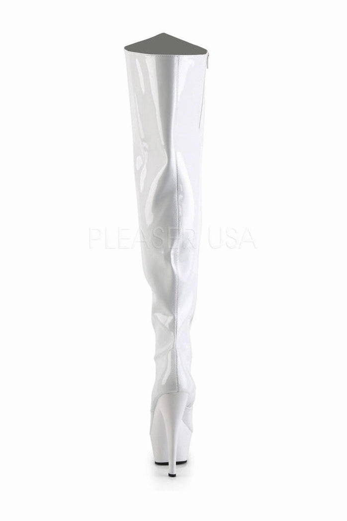 KISS-3010 Platform Boot  | White Patent