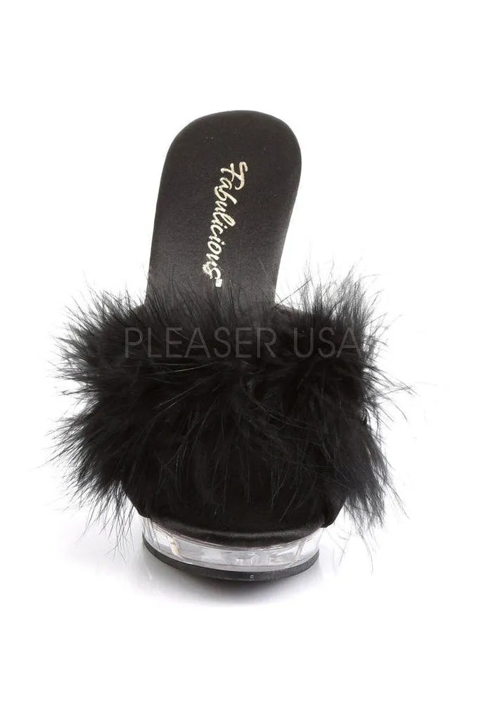 LIP-101-8 Mule | Black Genuine Satin